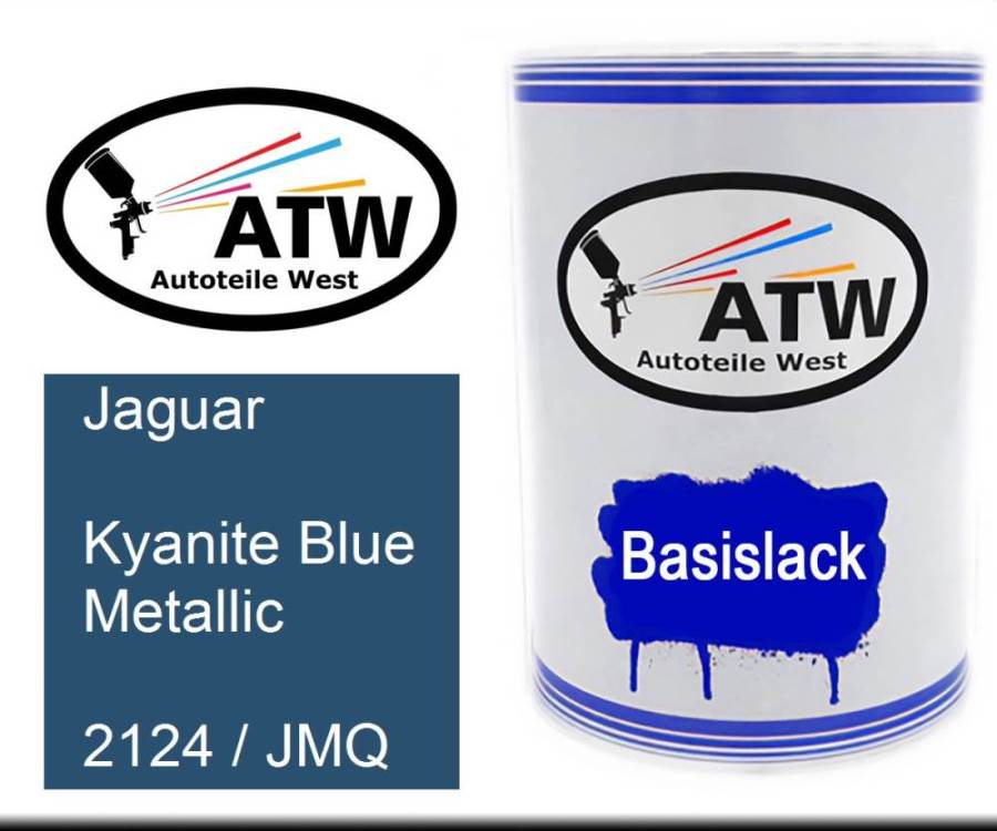 Jaguar, Kyanite Blue Metallic, 2124 / JMQ: 500ml Lackdose, von ATW Autoteile West.